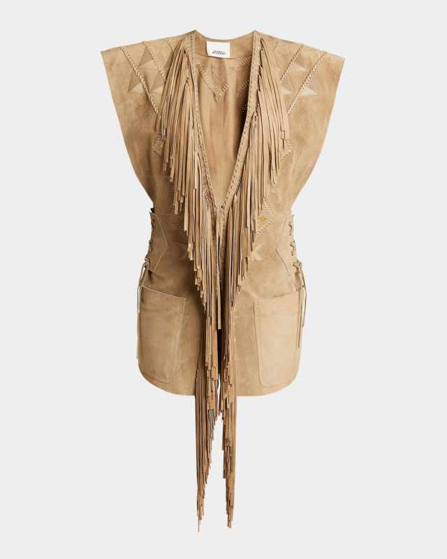 Dalila Fringe Suede Vest